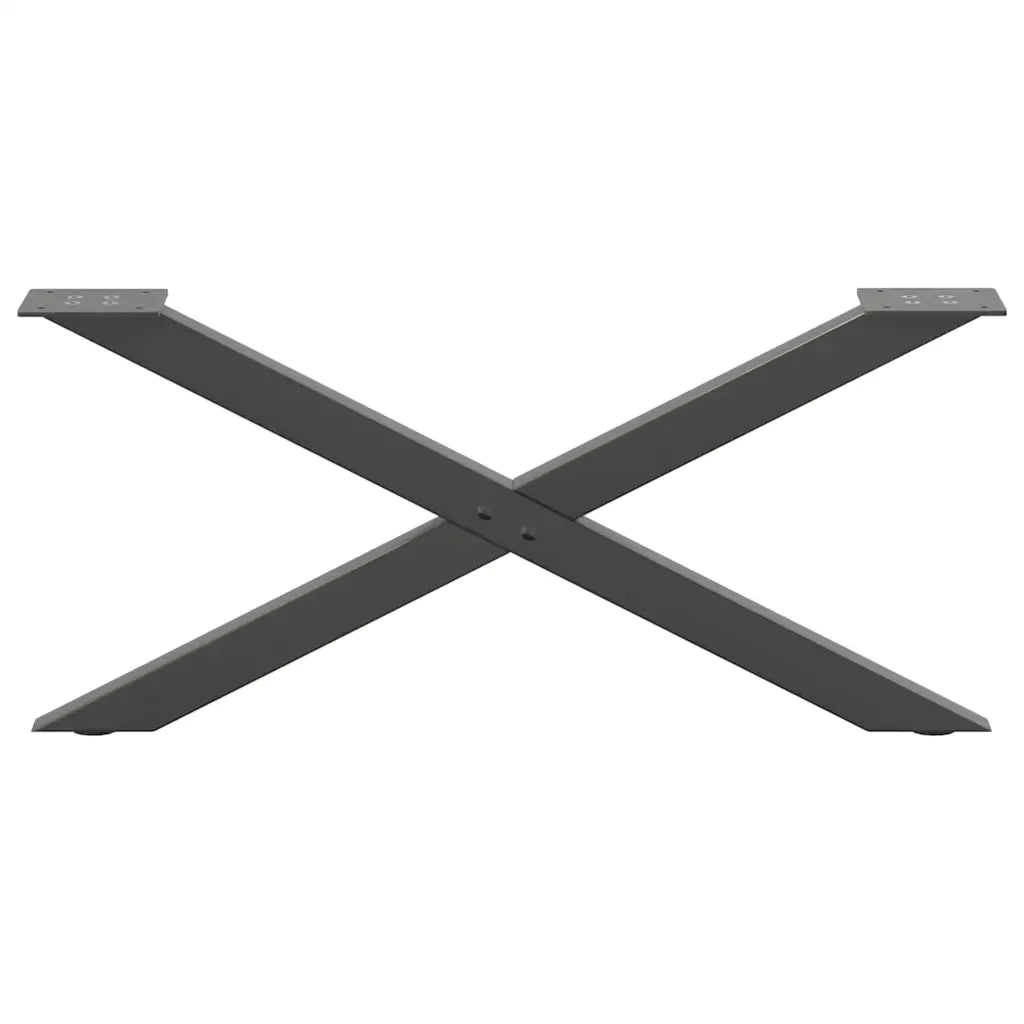 Gambe per Tavolino da CaffÃ¨ a Forma di X 2 pz Antracite 70x(30-31) cm Acciaio