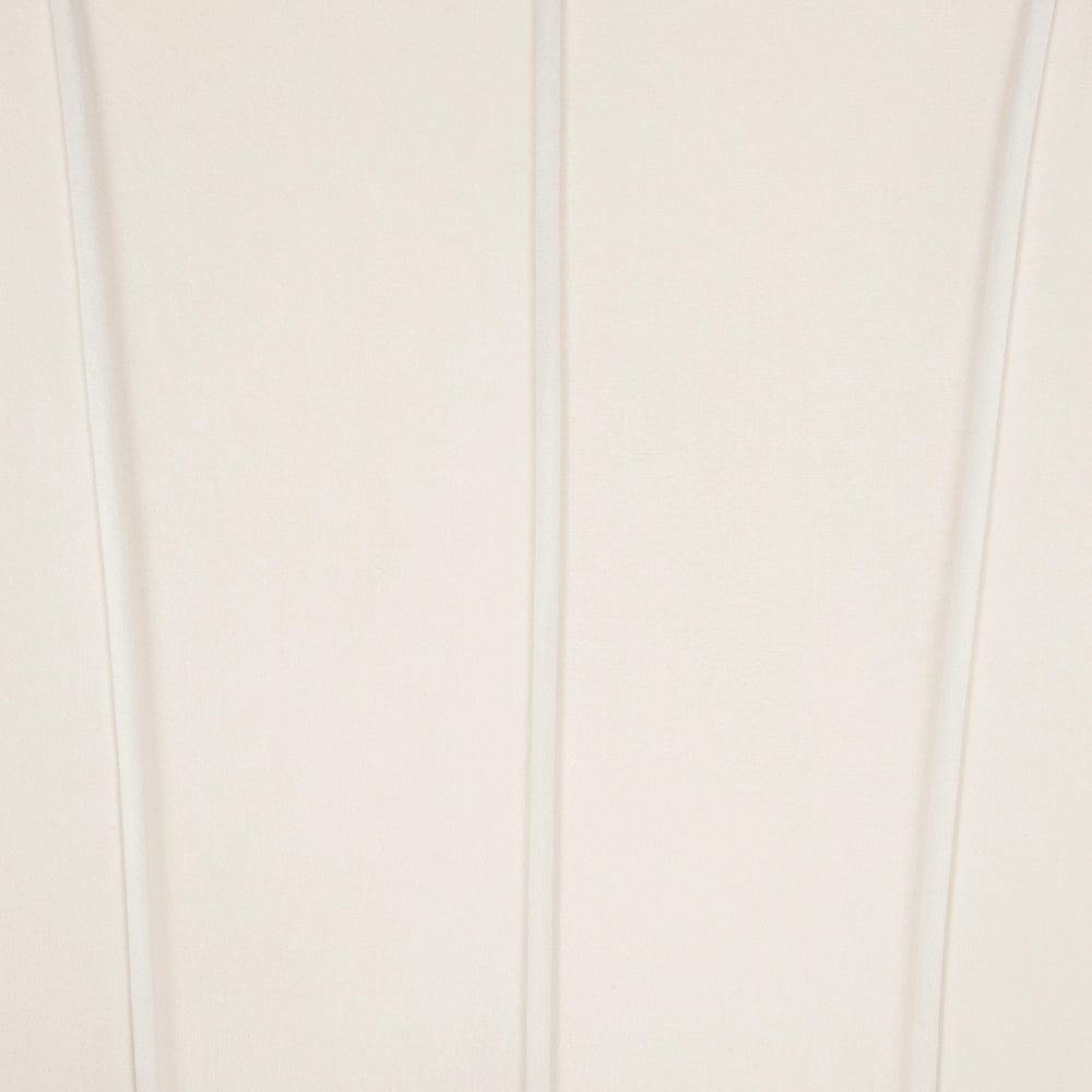 Poltrona Velluto Bianco Sporco Forma Di Conchiglia Gambe In Metallo Retrò