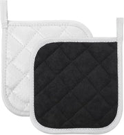 Pannelli termoresistenti - tovaglioli per forno - 2 pezzi - nero-bianco