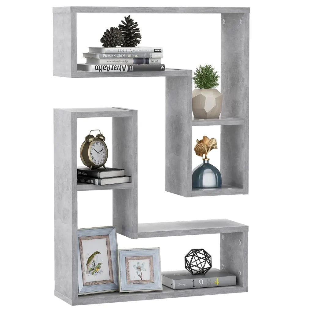Mensole a Muro 2 pz Grigio Cemento 50x15x50 cm in Truciolato cod mxl 33494