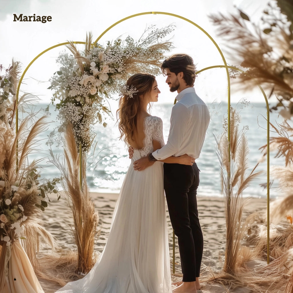 Arco per Matrimonio in Metallo Dorato ¨C Zephmum ¨C 2.2m, 2m, 1.8m