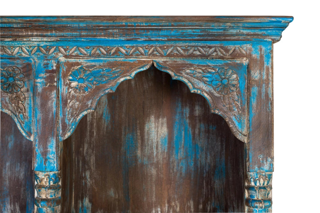 Credenza in legno di mango blu invecchiato 170 cm