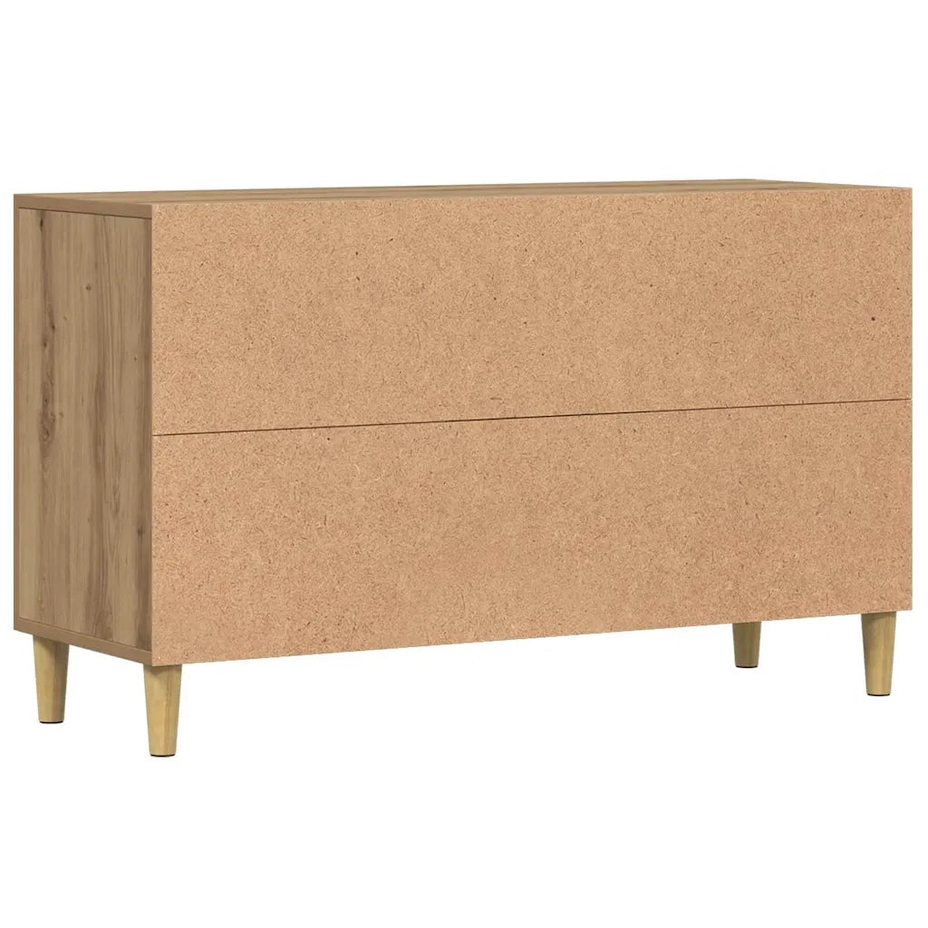 Credenza Rovere Artigianale 100x36x60 cm in Legno Multistrato