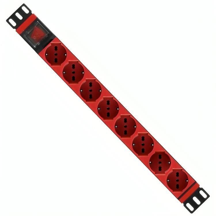 WP WPN-PDU-G01-08/R unità di distribuzione dell'energia (PDU) 8 presa(e) AC 1U Rosso