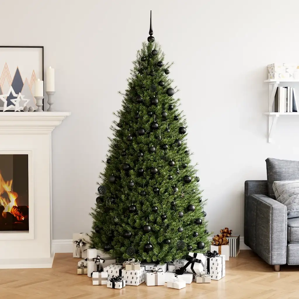 Set Palline di Natale 111 pz Nero in Polistirene