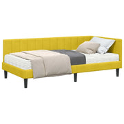Letto singolo | Letto per adulti | Struttura Letto Angolare con Materasso 2 pcs Giallo Velluto