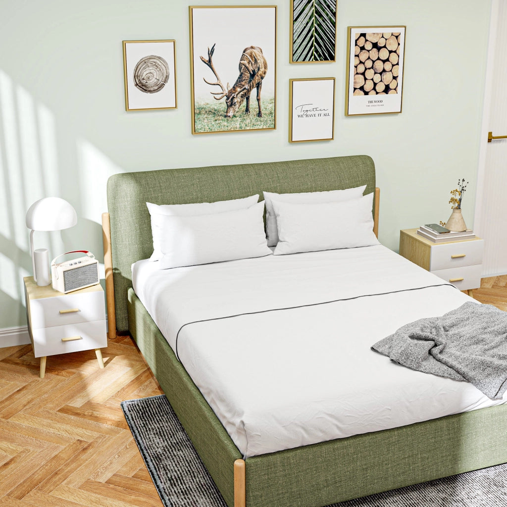Comodino 2 Pezzi con Cassetti e Maniglie Bamb¨´ ¨C Zephmum ¨C Rovere 40x40x50