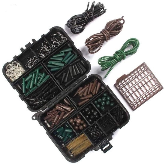 Kit di accessori per la pesca - Scatola di attrezzi per la pesca - Peso di piombo - Snap a giro - Jighook - Materiali di alta qualità - Accessori per la pesca