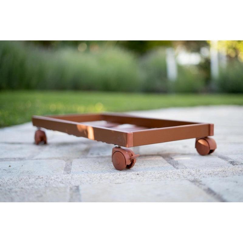Carrello Porta Piante Tradizionale Rettangolare Cm 80X35 Cotto Tecnokit