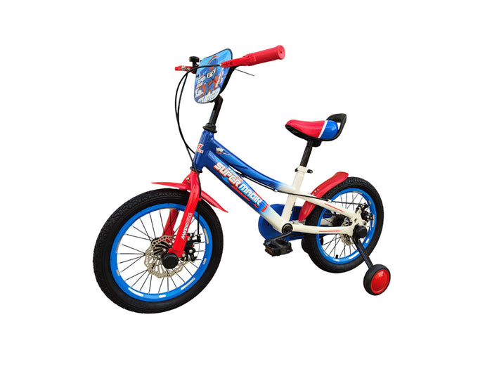 Bicicletta per Bambini 16" Freni a Disco Magik-Bike Racer Blu