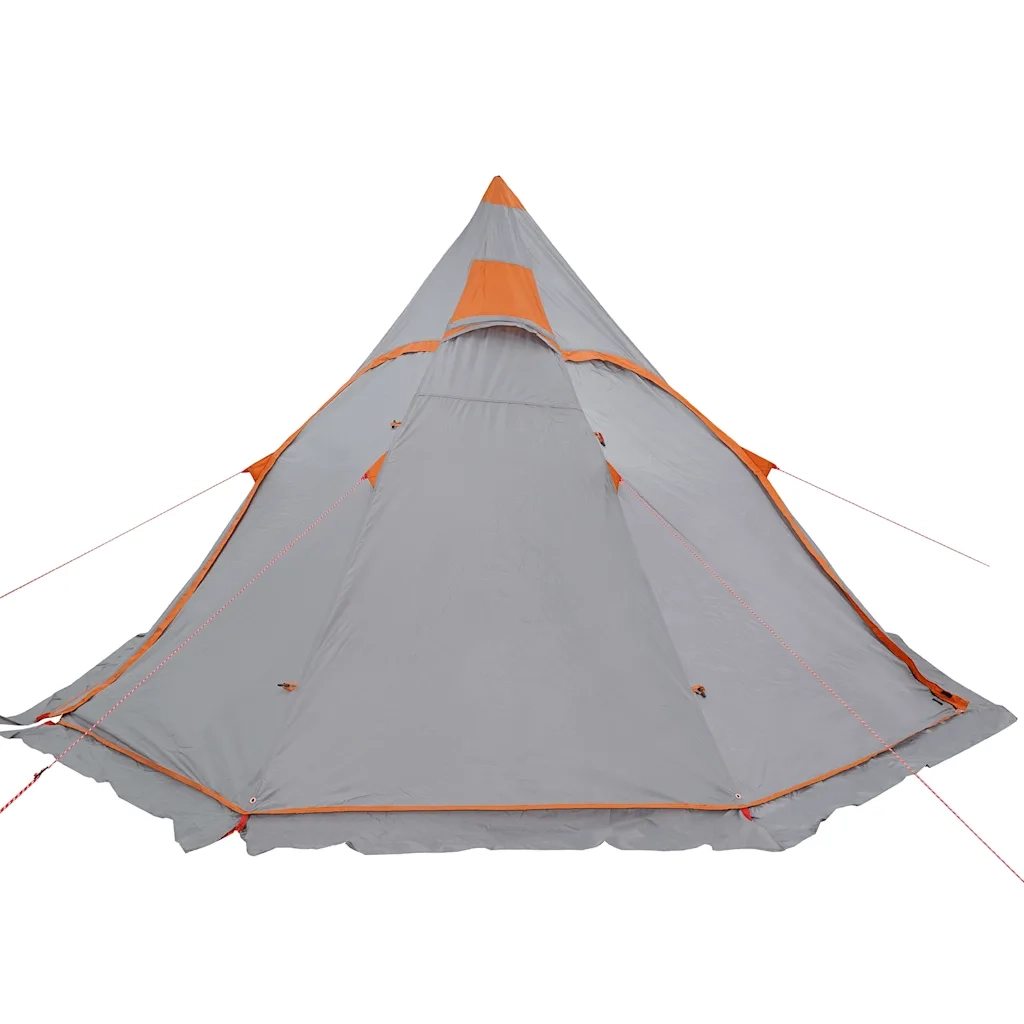 Tenda da Campeggio Tipi per 5 Persone-Tenda per Famiglie Grigia Impermeabile