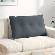 Cuscino per Schiena Grigio scuro 80 x 50 cm Tessuto in Cords 42014719