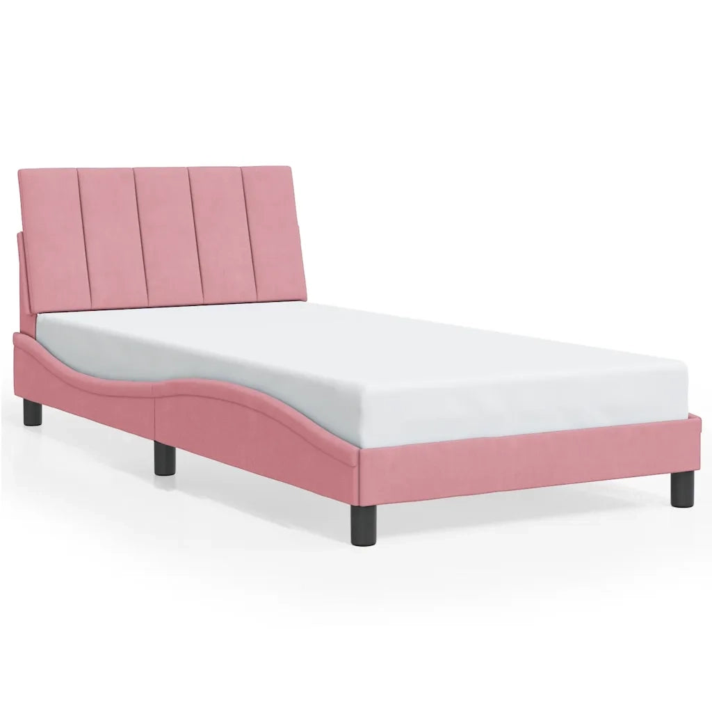 Giroletto con Luci LED Rosa 100x200 cm in Velluto