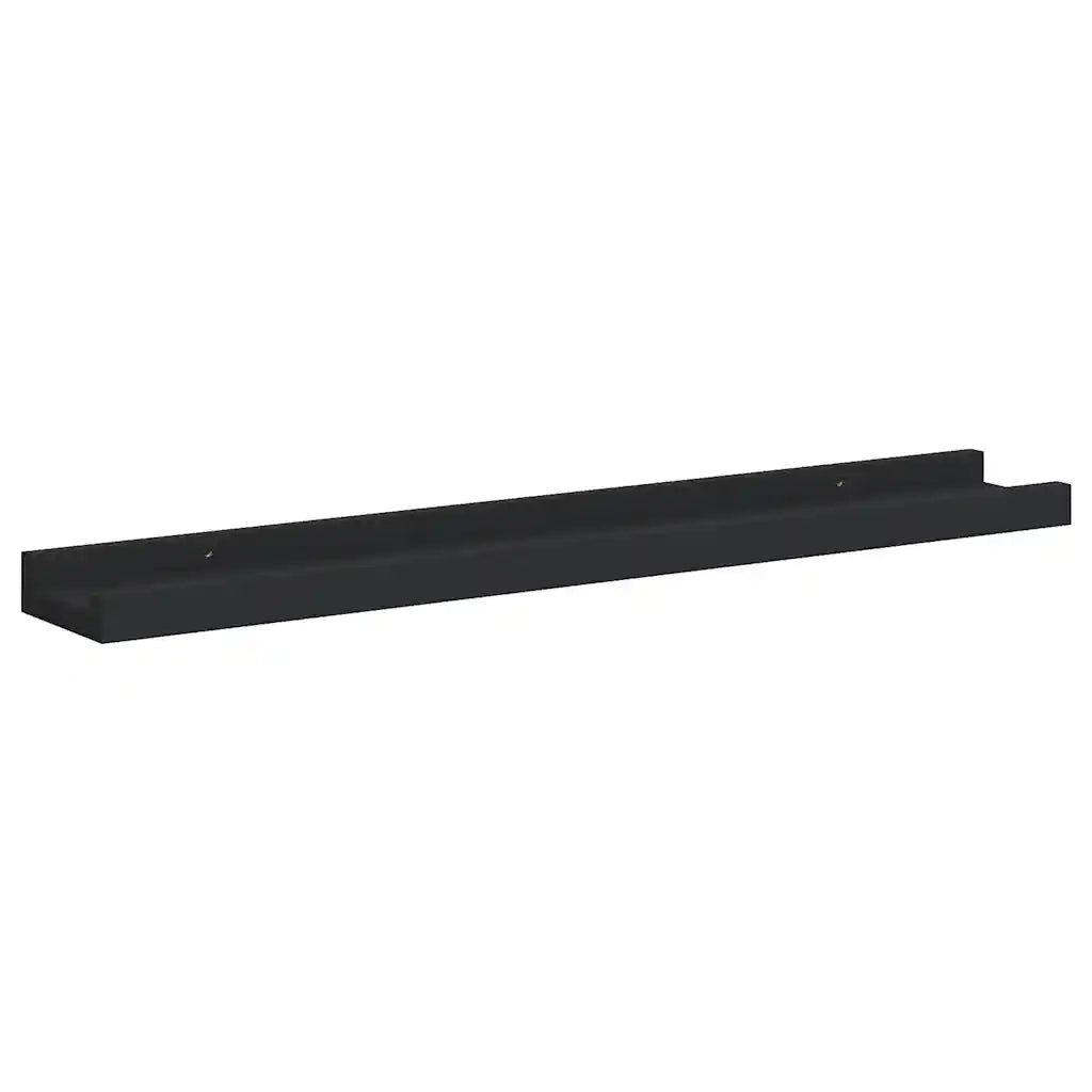 Mensole con Sporgenza 2 pz Nere 60x9x3 cm MDF cod mxl 33313