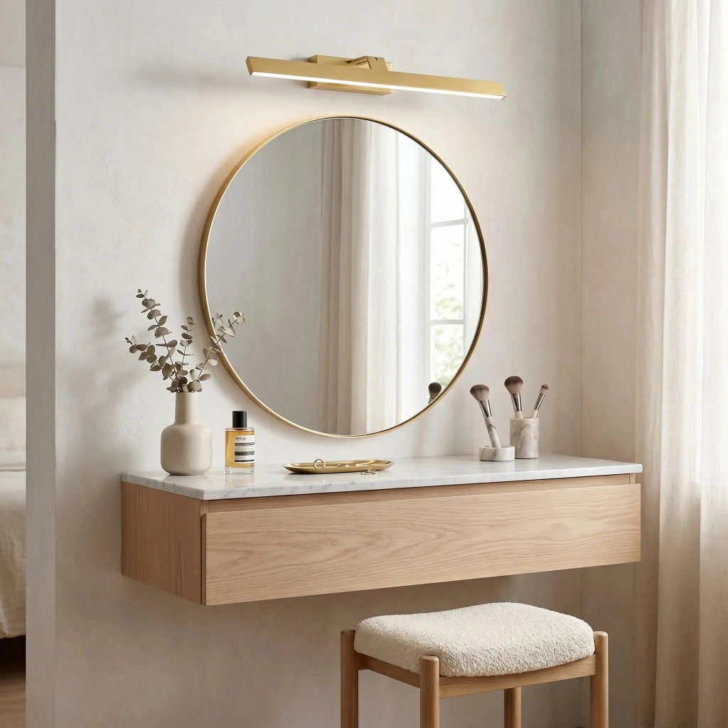 Applique Da Bagno Led Swe008-1w 58cm Brush Gold