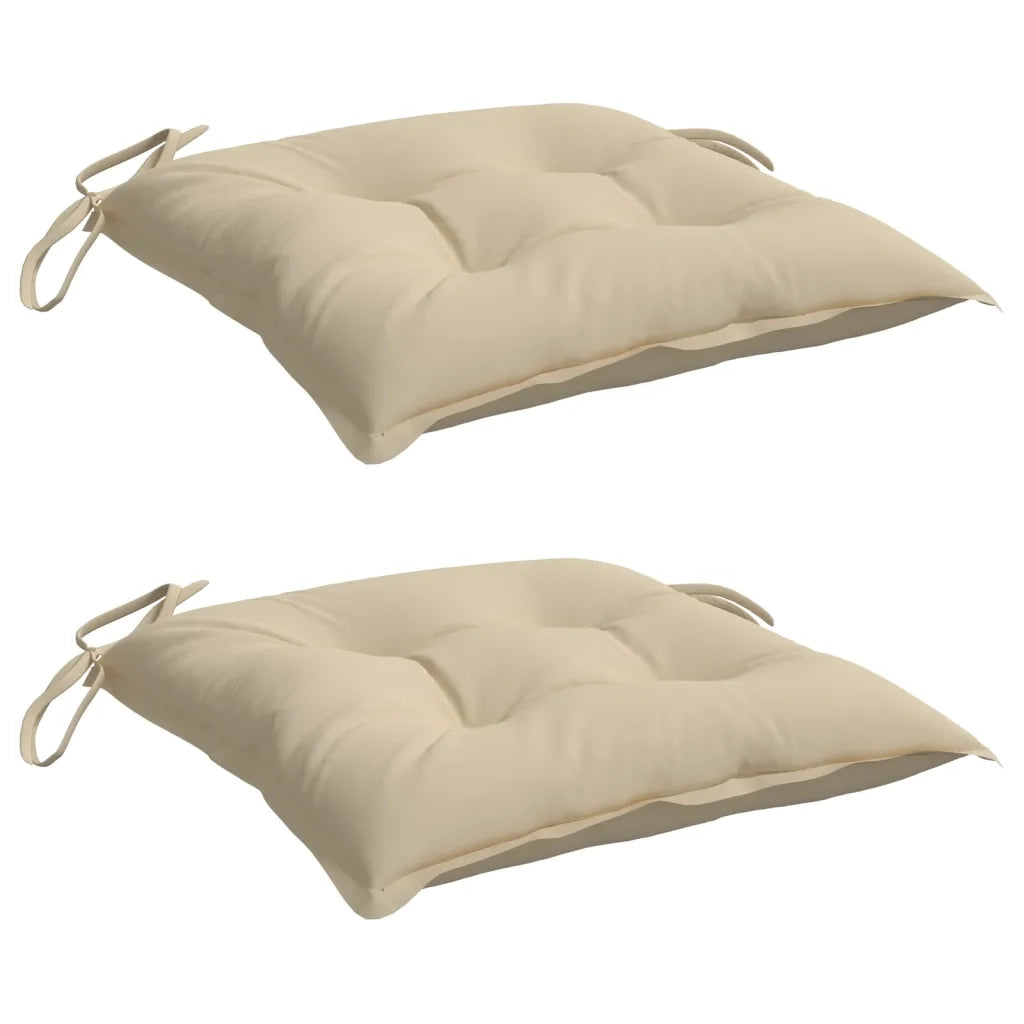 Cuscini per Pallet 2 pz Beige 50x50x7 cm Tessuto Oxfordcod mxl 116276