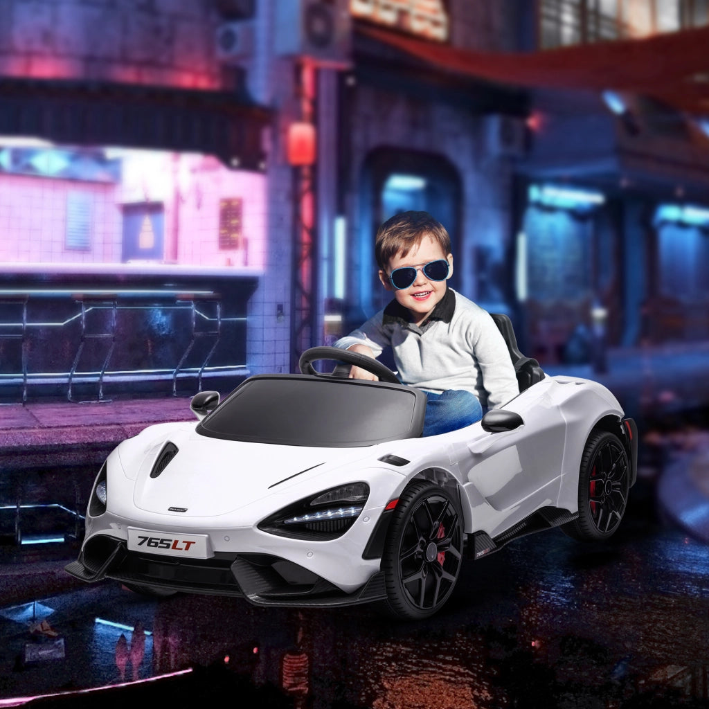 Auto elettrica bambini con ali e telecomando ¨C zephmum ¨C Bianco