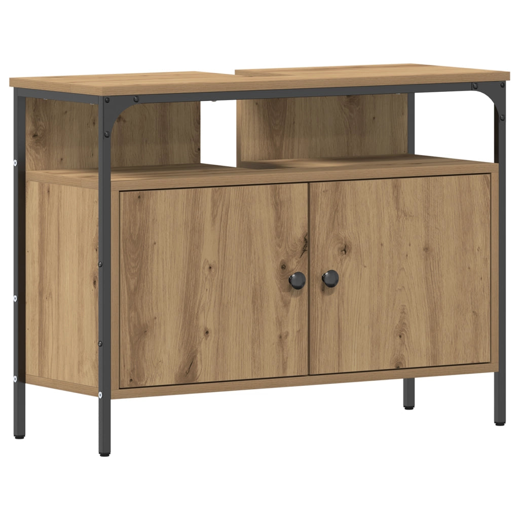 Mobile da bagno  in rovere artigianale 80x30x60 cm in legno ingegnerizzato