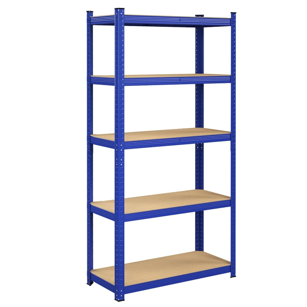 Scaffalatura metallica per carichi pesanti 200 x 100 x 50 cm 5 ripiani portata totale 875 kg (175 kg/ripiano) ripiani regolabili per garage/cantina blu 12_0002716