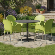 Raimund, Sedia da Esterno 4 Sedie Made in Italy, Verde