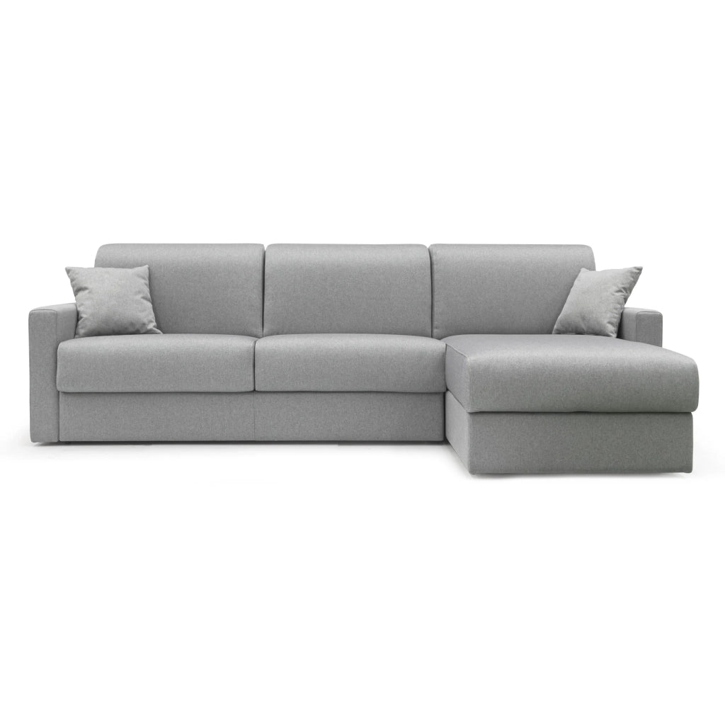 Chris Divano letto angolare 5 posti in tessuto impermeabile T13 248 cm Sinistro (mat. 120x197) grigio