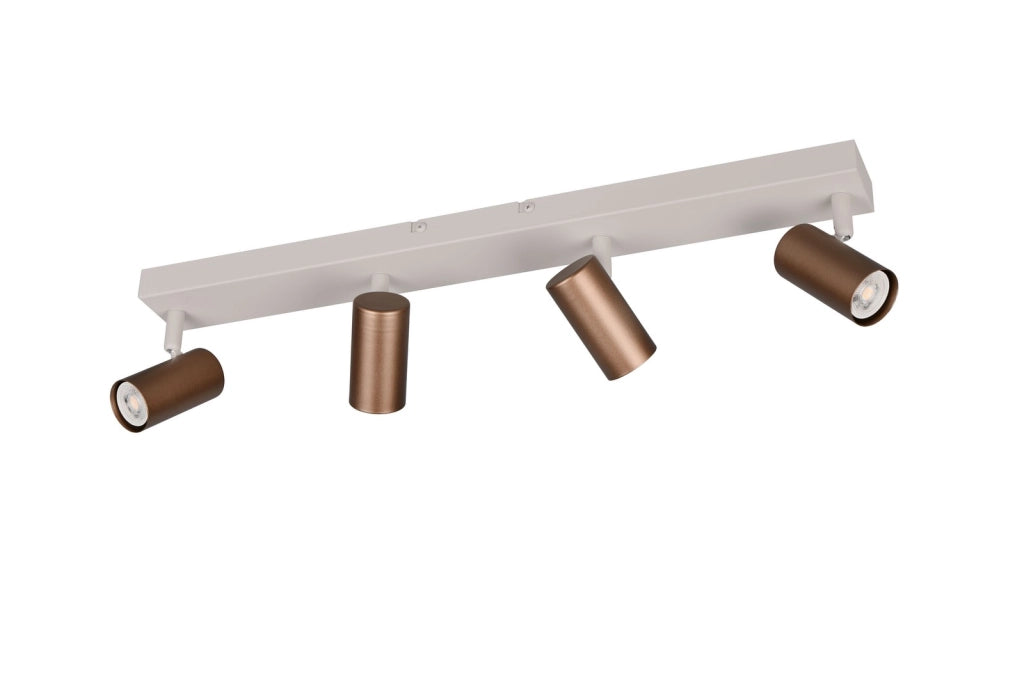 Faretto da soffitto moderno 4 tubi beige GU10 TARYN RL