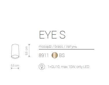 Faretto da soffitto Nowodvorski Eye ottone GU10 10W