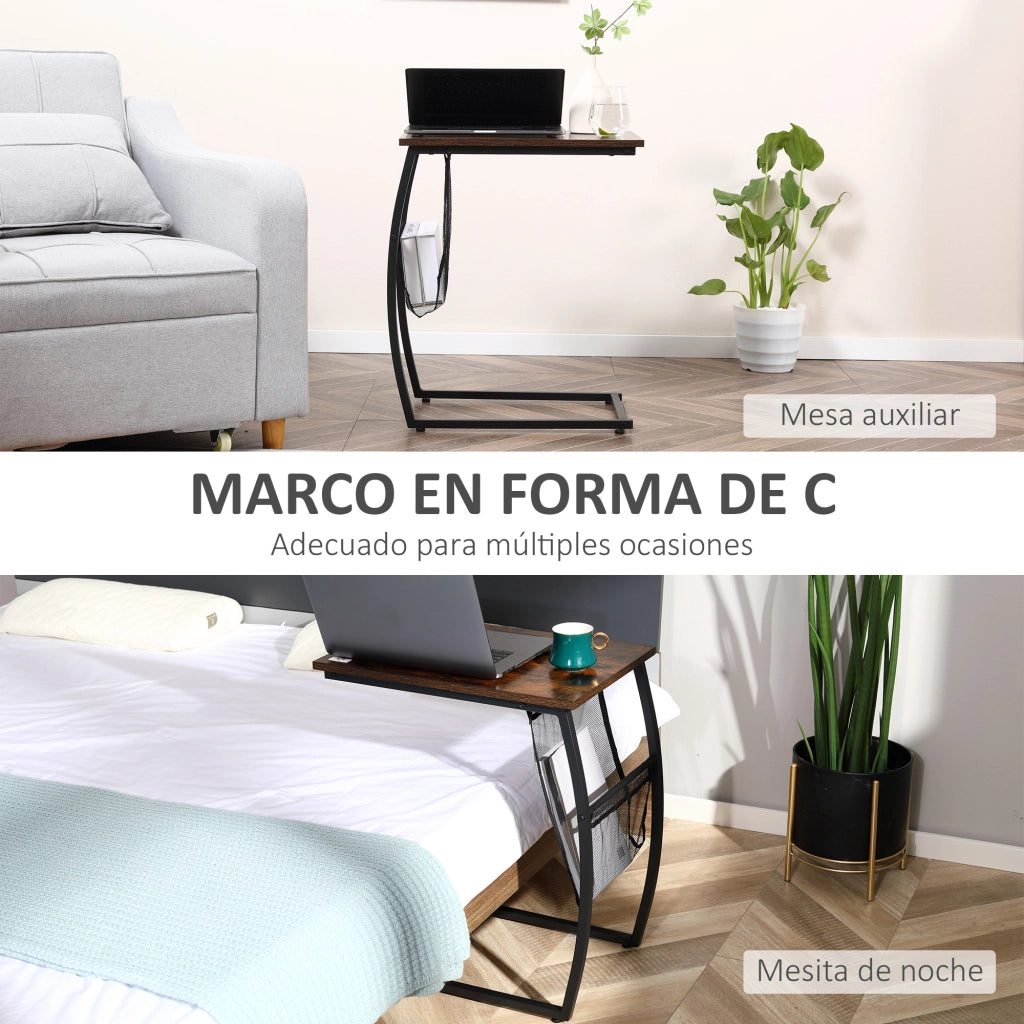 Comodino con contenitore ¨C zephmum ¨C 53x35x64,5 cm marrone r¨²stico