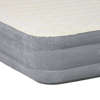 Materasso Gonfiabile Singolo con Pompa di Gonfiaggio Inclusa e Borsa 92x203x46 cm Beige