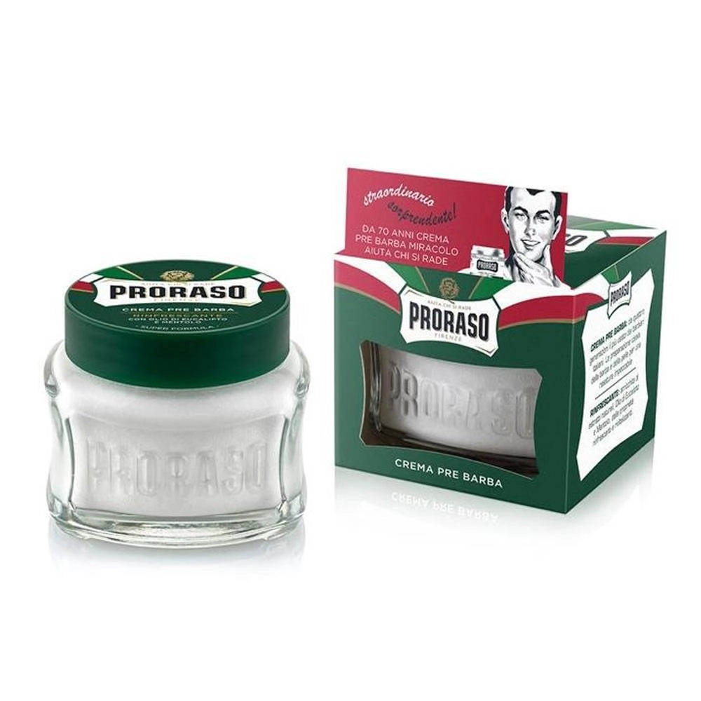 PRORASO CREMA PREBARBA 100ML RINFRESCANTE E TONIFICANTE CON OLIO DI EUCALIPTO E MENTOLO