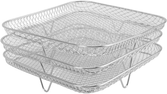 Accessori per dehydratore a parete ripiegabile in acciaio inossidabile - Accessori per fryer a aria - Disegno versatile - Sicuro per lavastoviglie - Flusso d'aria migliorato