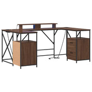 Scrivania | Tavolo da Ufficio Rovere Marrone 182 x 101 x 87,5 cm Legno multistrato