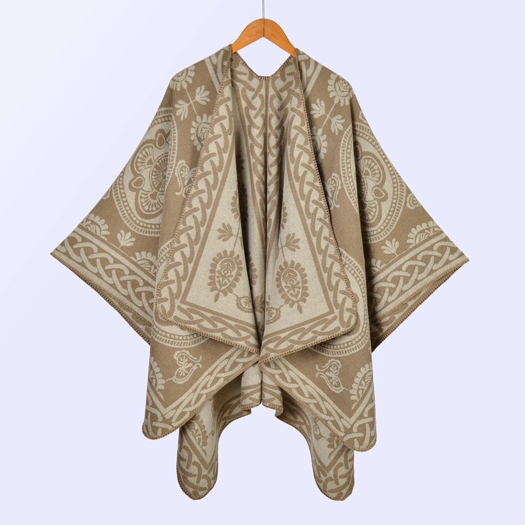 Sciarpe, scialli e mantelle calde da donna in jacquard di cashmere spesso, in stile europeo e americano, per autunno e inverno.