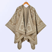 Sciarpe, scialli e mantelle calde da donna in jacquard di cashmere spesso, in stile europeo e americano, per autunno e inverno.
