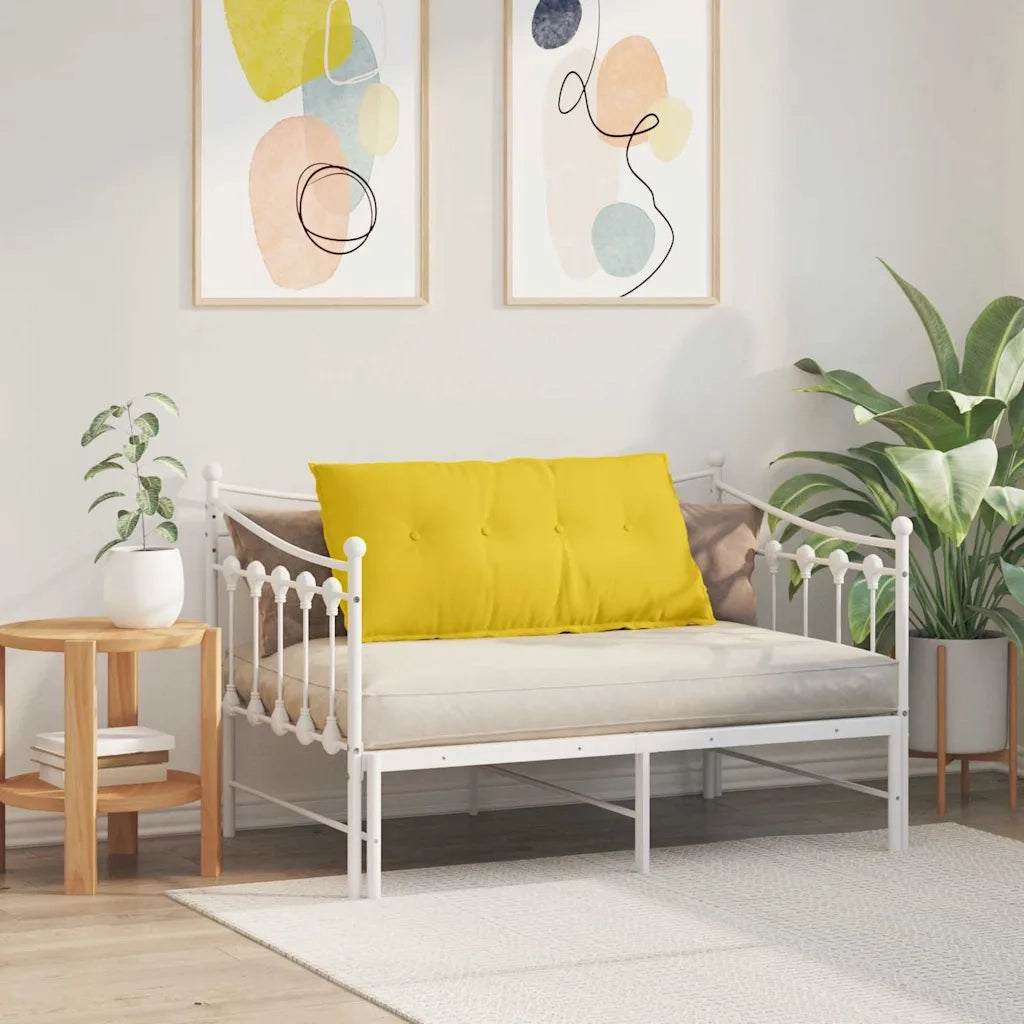 Cuscino per Schiena Giallo Chiaro 100 x 19 x 50 cm Tessuto
