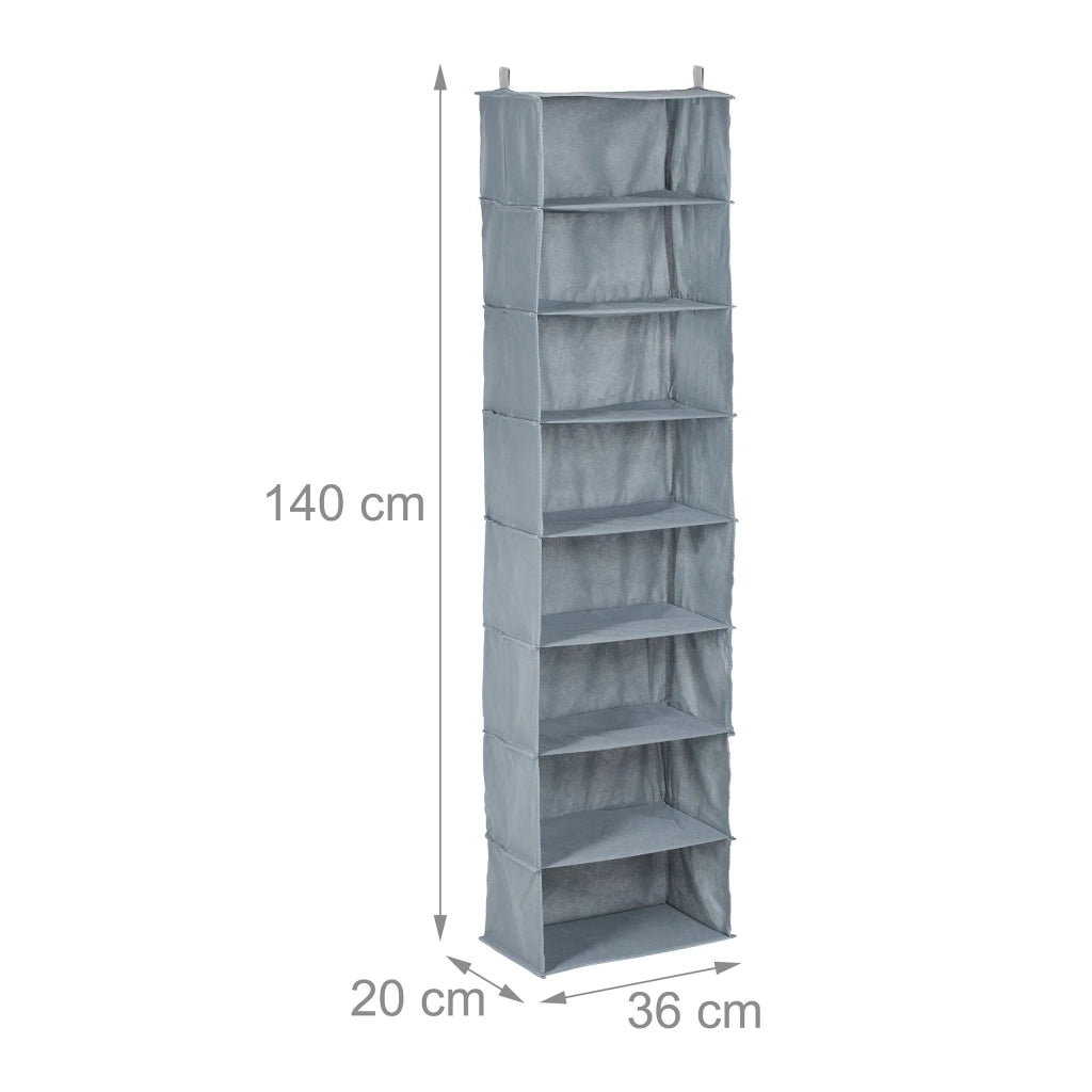 Scaffale sospeso compatto campeggio 8 scomparti porta abiti 60 x 40 x 40 cm in tessuto beige 13_0015399