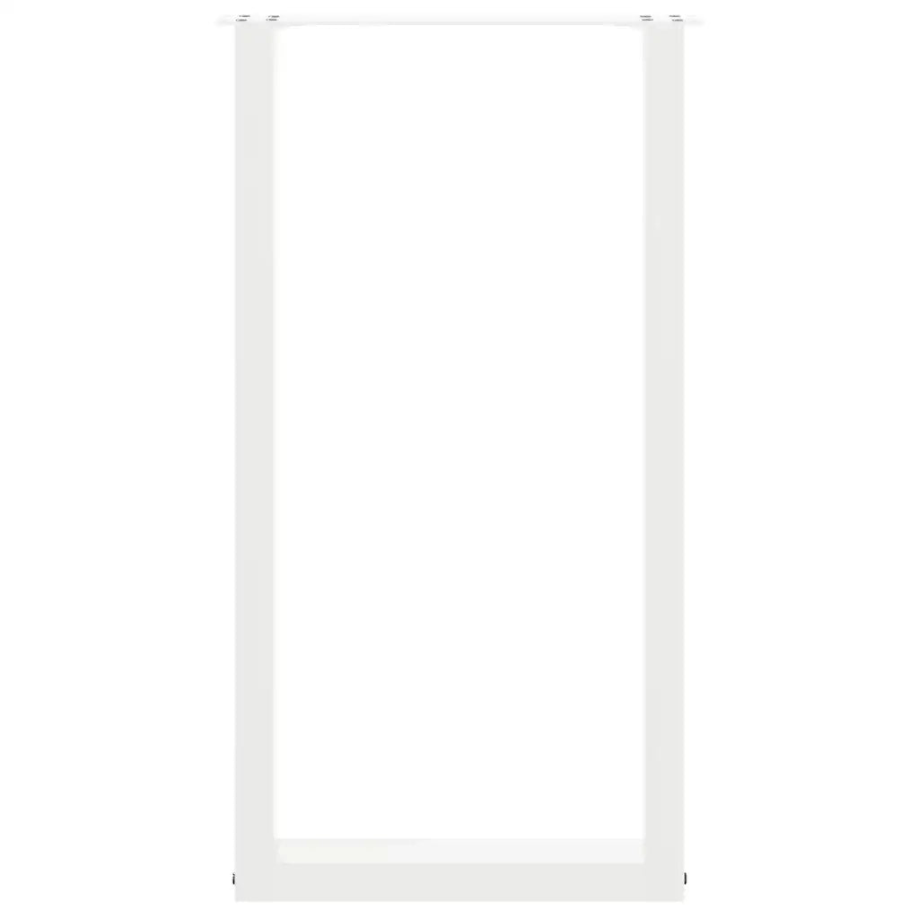 vidaXL Gambe per tavolo da bar a forma di U 2 pz bianche 40x(90-91) cm in acciaio