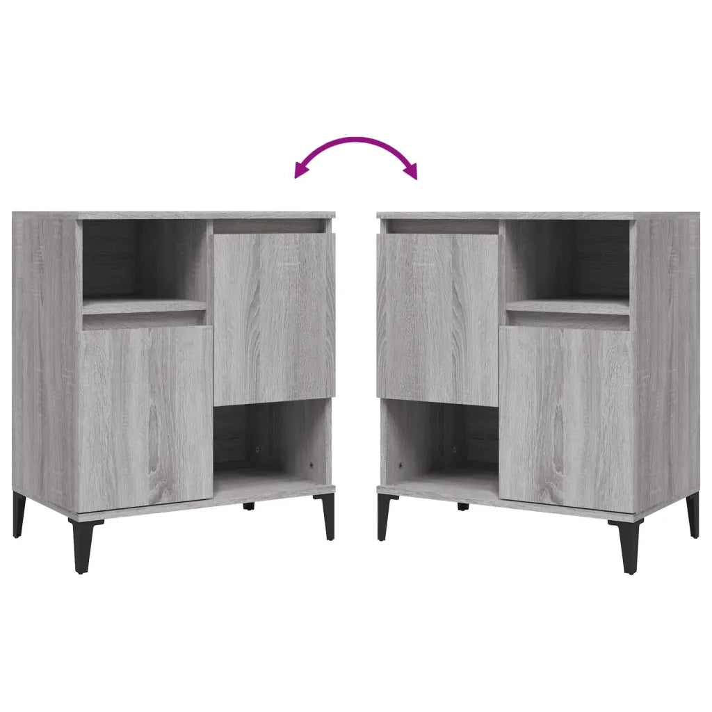 Credenze 2pz Grigio Sonoma 60x35x70 cm in Legno Multistrato 3185733