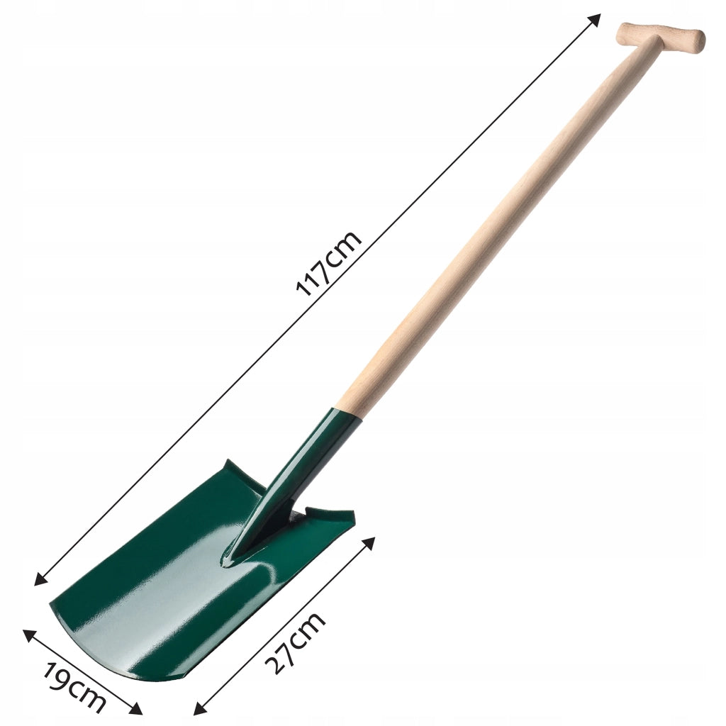 Pala dritta KADAX per scavare e piantare in giardino con manico in legno, 117 cm