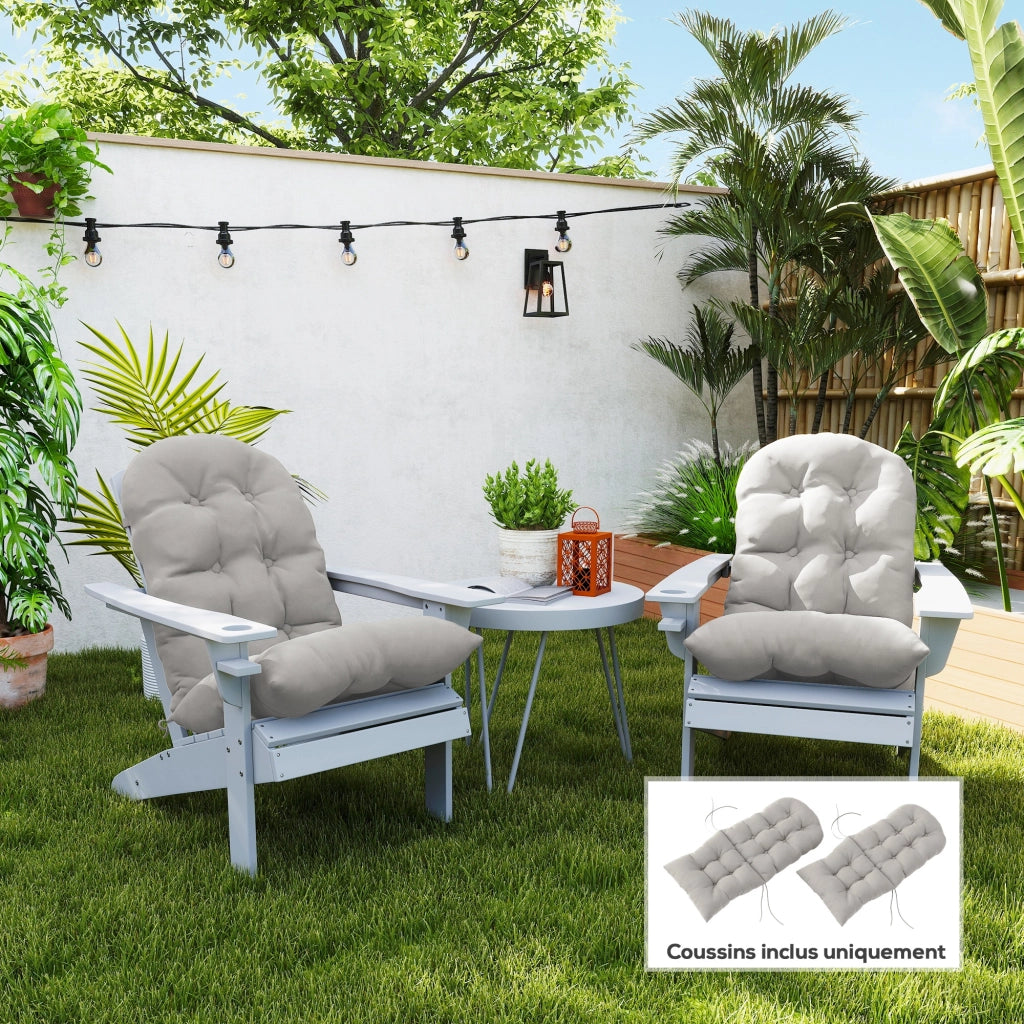 Cuscini per sedie Adirondack ¨C zephmum ¨C 2 pezzi, grigio chiaro