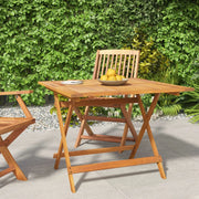 Tavolo da Giardino Pieghevole 90x90x75 cm Legno Massello Acacia 319671