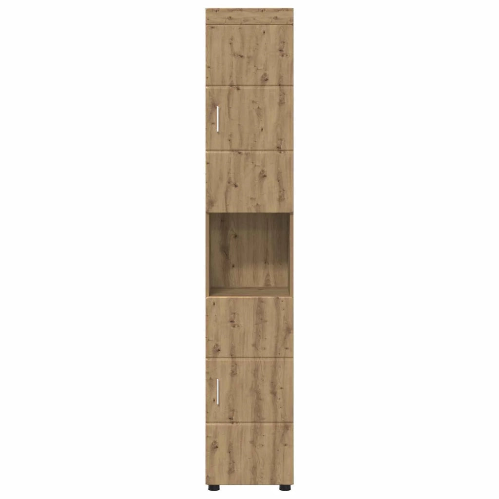 Set di Armadi da Bagno TULUM Rovere artigianale 880360