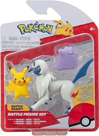 Pokémon PKW3044-Pikachu,Absol,Ditto