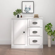 Credenza Bianca 70x35,5x67,5 cm in Legno Multistrato 816192