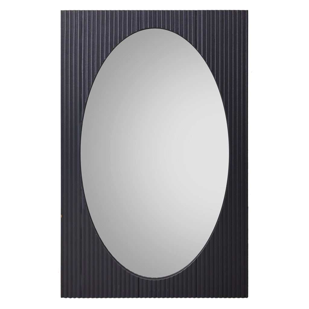 Specchio in legno grigio scuro 50x2,5x80h