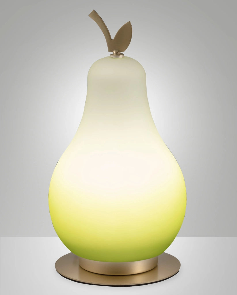 Lampada da Tavolo Wilma 8W LED Integrato 3000K Verde/Ottone Satinato, Regolazione Luce al Tocco, IP20, 230V, Design in Metallo e Vetro - Wilma