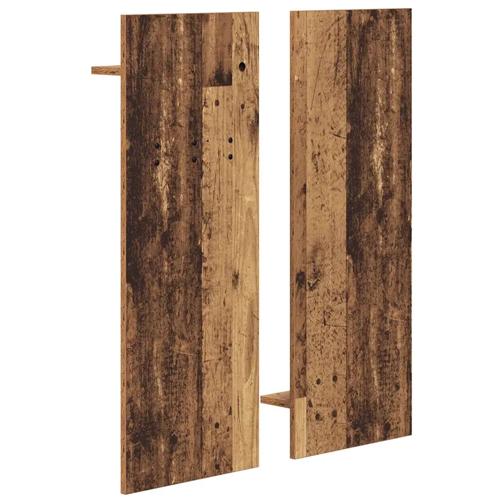 Appendiabiti a muro con specchio Legno vecchio 70 x 10 x 90 cm CFW7991613