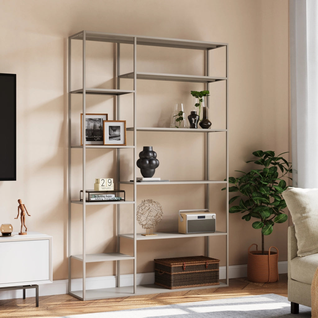 Libreria in metallo 189cm taupe ELISABETH