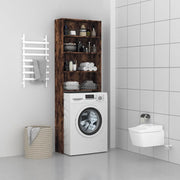 Mobile per Lavatrice Rovere Fumo 64x24x190 cm 815951