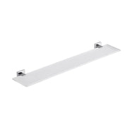 Mensola bagno 57cm Gedy con ripiano vetro satinato e supporti in accio inox cromato | Colorado